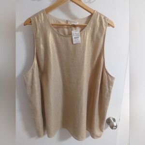 Elegant Gold Sleeveless Top